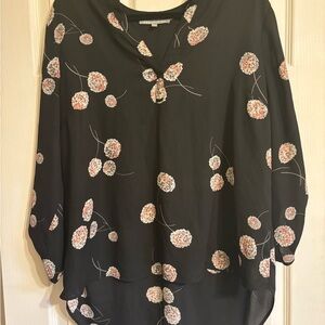 Floral Black Women's Top